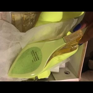 Cape Robbin mystic neon wedge heel size 9